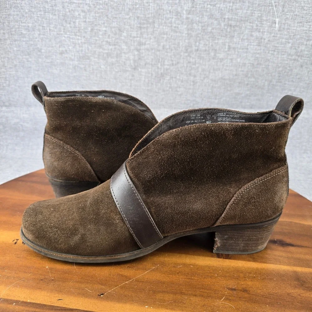 UGG Mens 12 Brown Suede‎ Buckle Ankle Boots 1014184 Chocolate Leather Strap